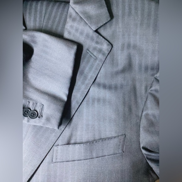 Ermenegildo Zegna Navy Stripe Suit 48R 38x31 Micronsphere Traveler Wool Silk - Picture 10 of 10